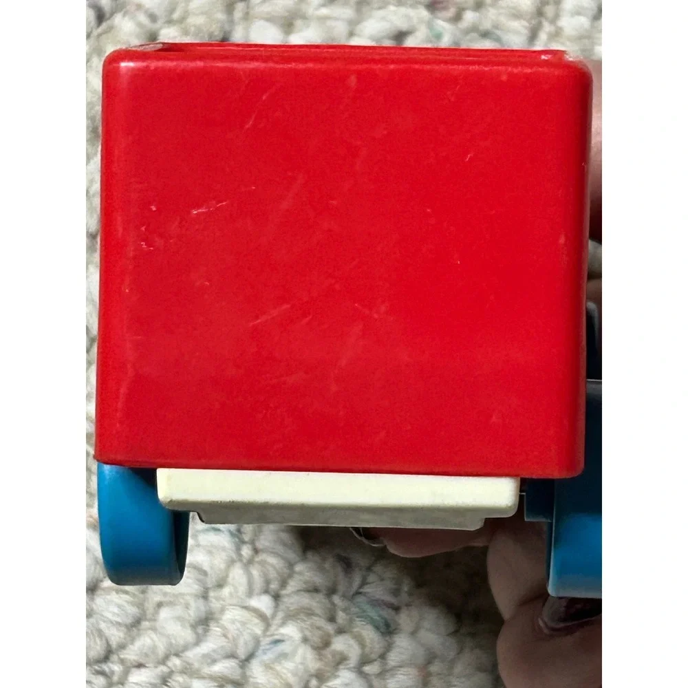 Vintage Illco Toy Jim Henson Sesame Street Red Plastic Mail Truck Postal Vehicle